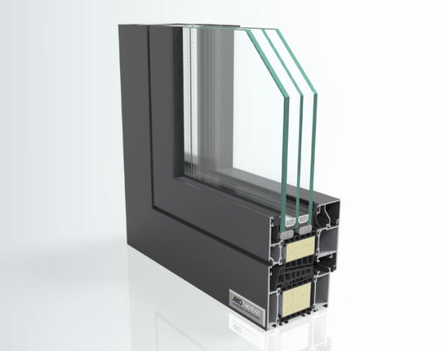 AKOTHERM Lochfenster: AT 790 SI 90/100 mm